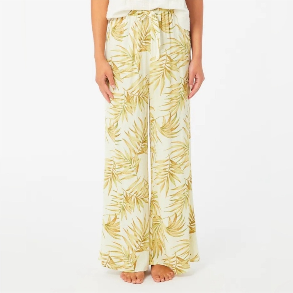 Ripcurl Montego Palm Wide Leg Pants High Rise Resort Beach Swim Small